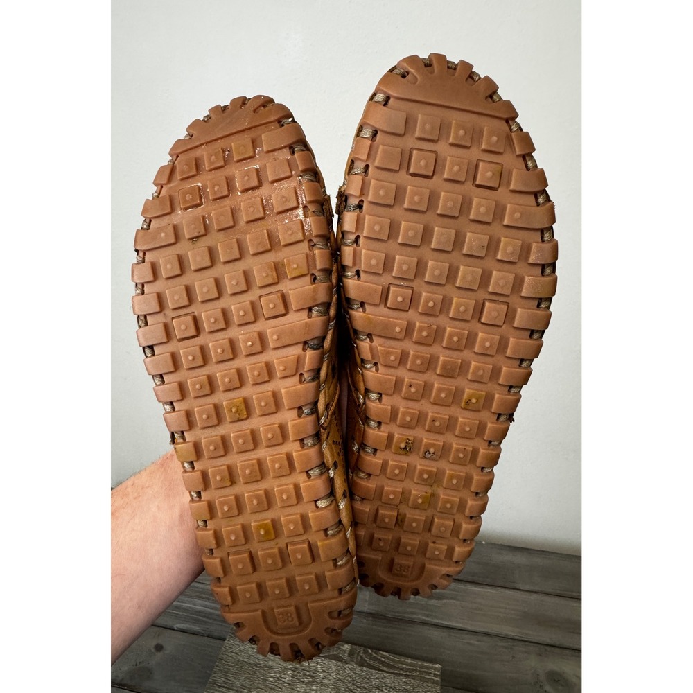 Spring Step Fusaro Tan Leather Laser Cut Perforated Loafer Shoe 7.5 - 8 - Picture 6 of 13